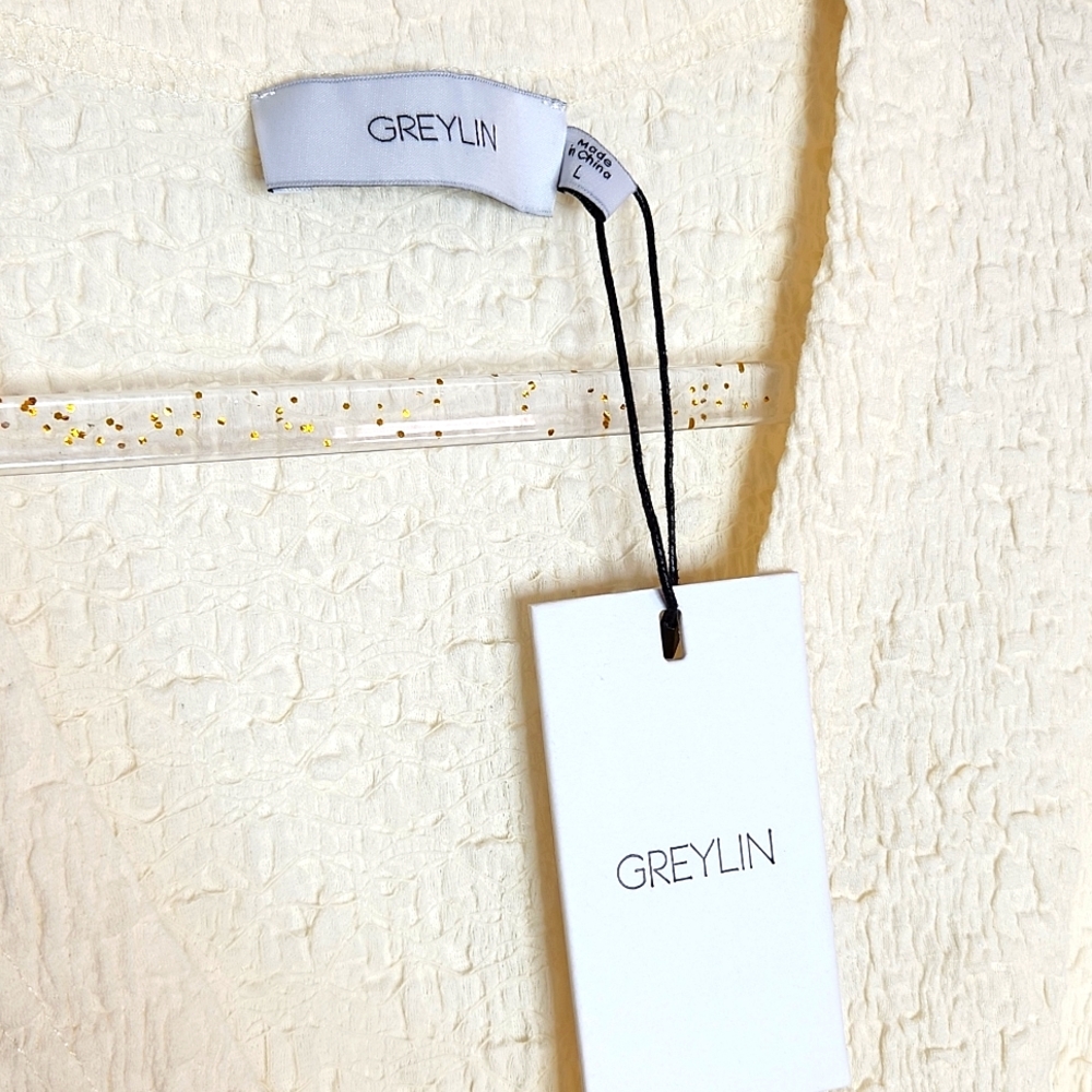 Greylin Lulu Popcorn Knit Modest Minimalist Dress - Picture 7 of 12